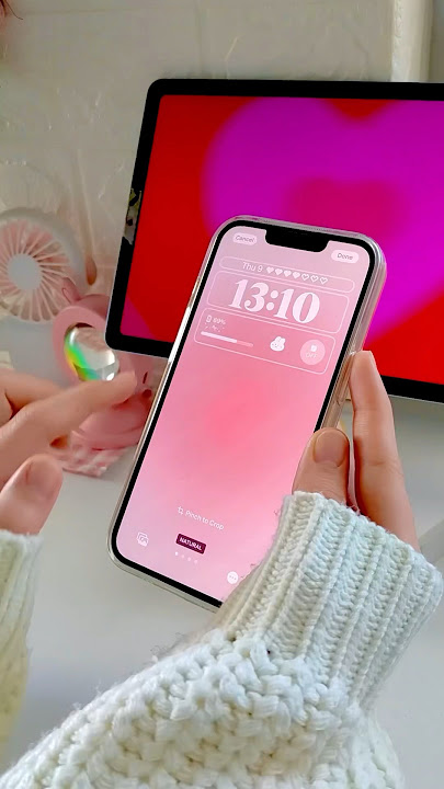 customize my IOS 16 lockscreen with me 💌🎀 pink aesthetic 🌷 cute and for free