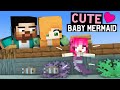 ADOPTED Baby Mermaid: Herobrine & ALEX: SAD MINECRAFT ANIMATION