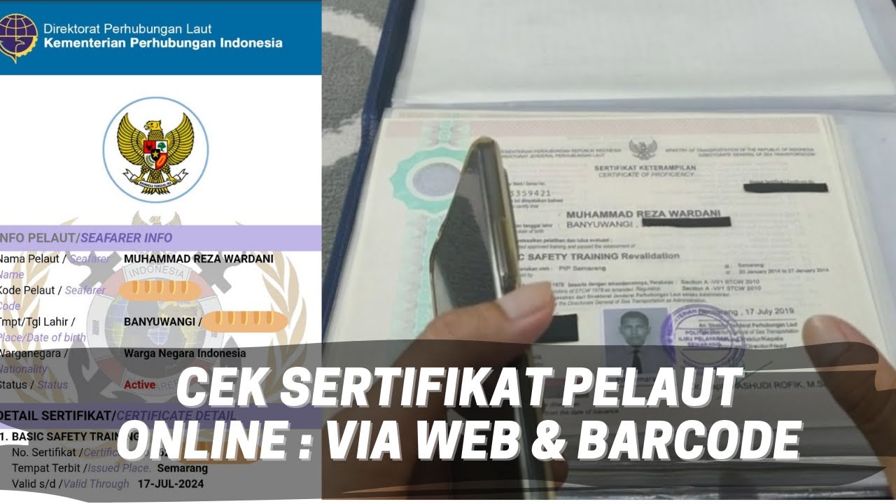 CARA CEK SERTIFIKAT PELAUT ONLINE 2021 LEWAT WEBSITE DAN APLIKASI SCAN Cara cek sertifikat pelaut online 2021 lewat website dan aplikasi scan