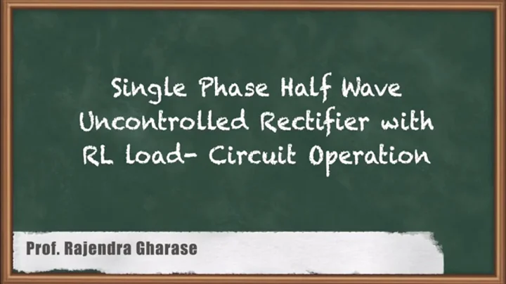 Mastering Circuit Operation: Single Phase Half Wave Uncontrolled Rectifier With RL Load