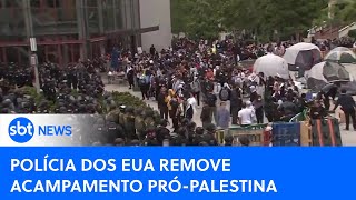 Video tensao-entre-policia-e-manifestantes-pro-palestina-nos-estados-unidos-sbt-newsna-tv-16-05-24