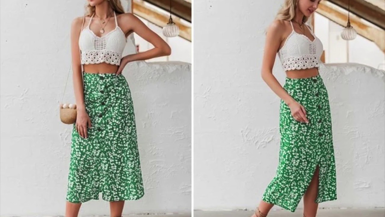 Elegant Leopard Print Midi Skirt Ruffles High Waist A Line Skirt