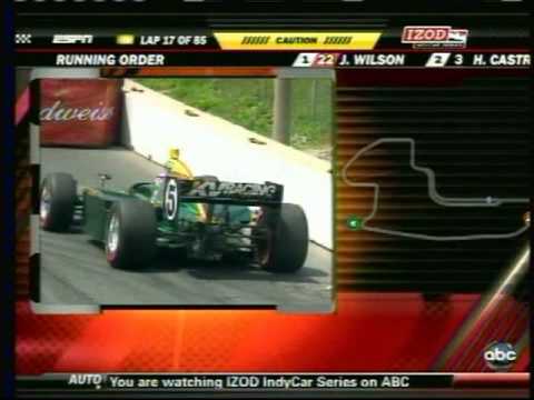 2010 Indycar Toronto - Takuma Sato crash