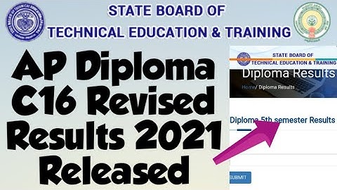 AP Diploma C16 Revised Results 2021 Released- Direct links to Check C16 Results