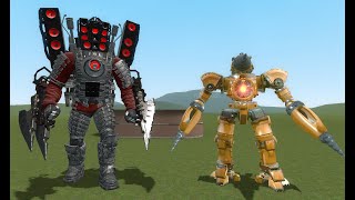 drillman titan and upgraded titan speaker man multiverse gmod