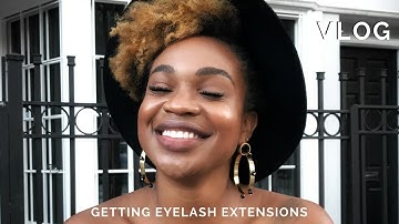 First Time Getting EYELASH Extensions (SUPER CURLY Lashes)