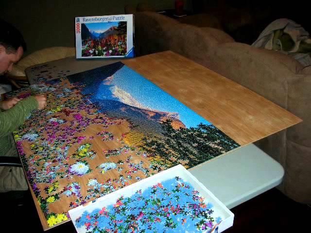 Flowery Mountains Puzzle (3000 Pieces) Jigsaw Time-Lapse 