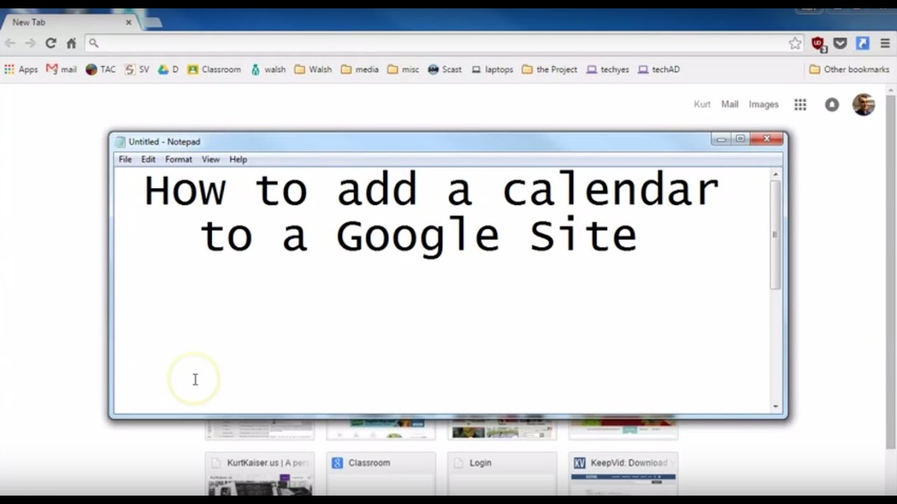 Adding A Calendar To Google Sites YouTube Adding A Calendar To Google Sites YouTube