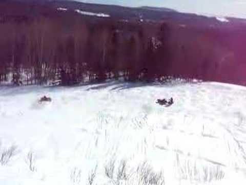 Wheelie Uphill Downhill Snowhawk Snowmobile Snow-H...