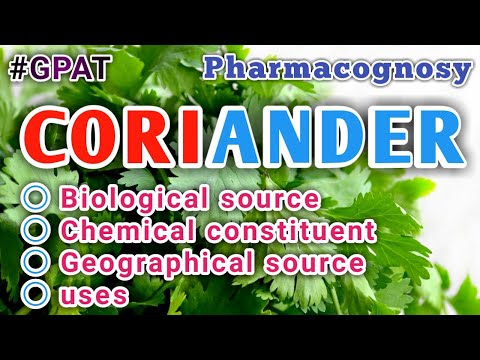 Video: Complete Chemical Composition Of Coriander