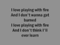 The Runaways - I love playing with fire lyrics on screen