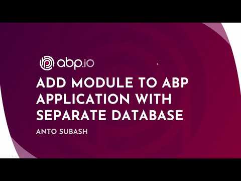 ABP Framework - Add Module to ABP Application with Separate Database