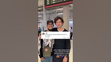 Thumbnail of Wanita Indonesia Bisa Foto Bareng Gitaris 1975 Matt Healy Di Bandara Bangkok  #shorts
