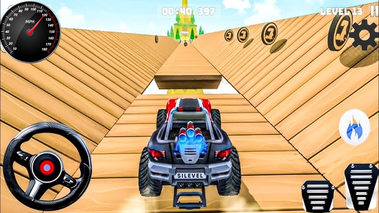 Monster Truck Stunt Game | Mountain Climb Stunt Game | Android Gameplay |