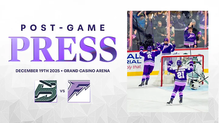 Dec. 19th, 2025 - BOS at MIN - Minnesota Frost Post Game Press Conference