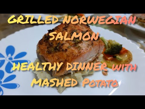 Video: Grilled Norwegian Salmon Nrog Cov Qos Yaj Ywm Thiab Cov Roj Qus Qej