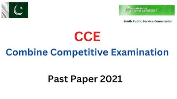 CCE Combine Competitive Examination Past Paper 2021 | SPSC | Screening 2021 Mcqs Type Paper Solved