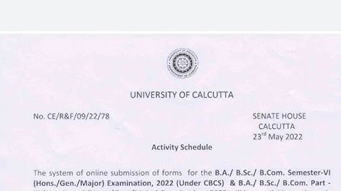 Calcutta university offline even semester exams 2022 | Final news on semester exam mode