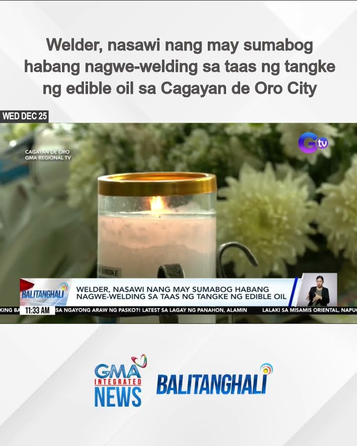 Welder, nasawi nang may sumabog habang nagwe-welding sa taas ng tangke ng edible oil | Balitanghali