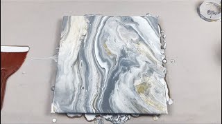 Acrylic Pouring Marble Effect using Easy Technique