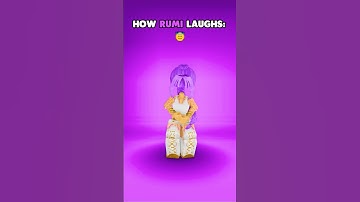 how HUNTR/X members laugh. (KPop Demon Hunters) 💀🤣#robloxshorts #roblox 😱🤣🤣