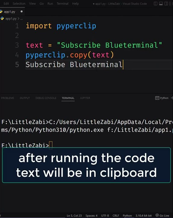 Copy Paste in python #shorts #viral - YouTube