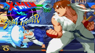 (Old) Ryu Playthrough - X-Men vs. Street Fighter [ARCADE][HD]