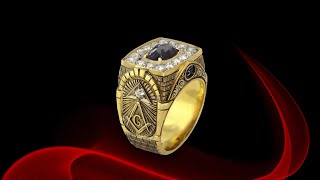 Лондон. Эксклюзивный мужской перстень ручной работы из золота с александритами и бриллиантами.