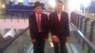 Funny Moving Sidewalk Trick With Funny Hat Guy