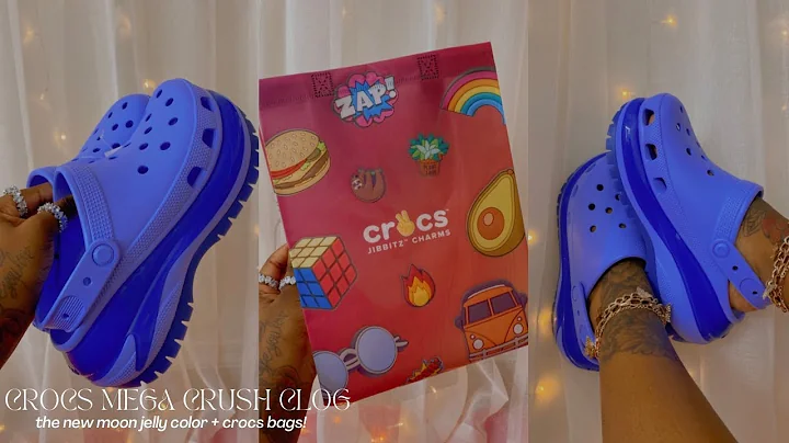 CROCS MEGA CRUSH CLOG UNBOXING REVIEW & TRY ON HAUL | NEW MOON JELLY COLORWAY | FT. NEW CROC BAGS!