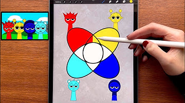 Sprunki Character Color Mixing in Procreate#colormixing #sprunki #procreate