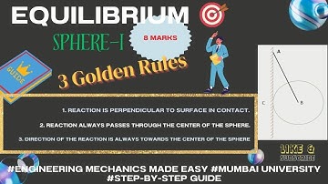 Equilibrium- Sphere #Engineering Mechanics Made Easy #Mumbai University #Step-by-Step Guide