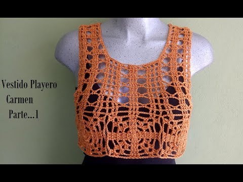 Vestido playero Carmen (parte 1) - YouTube