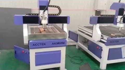 Acctek testing video of AKM6090 cnc router machine