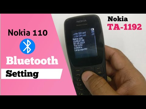 Nokia 110 Bluetooth Settings Nokia TA 1192 Bluetooth Settings 