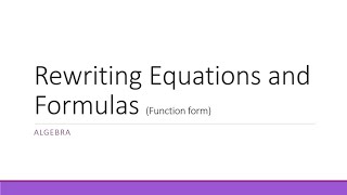Function Form