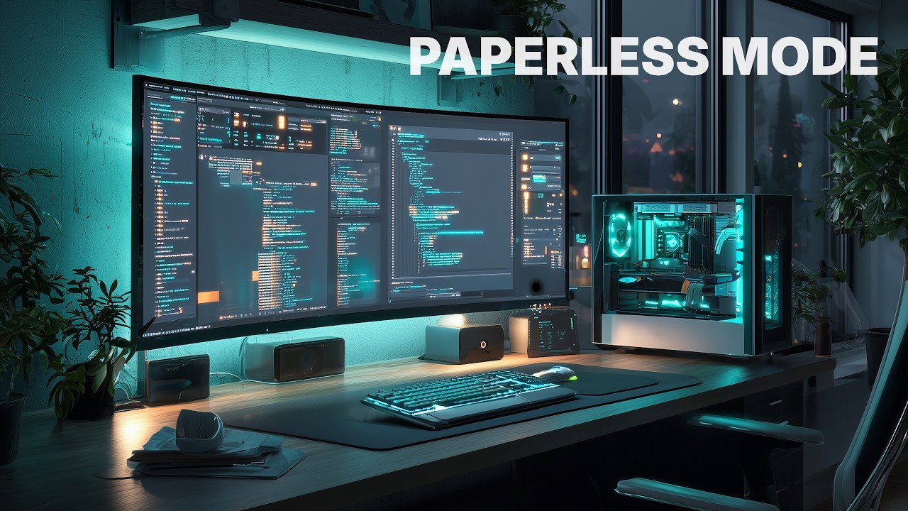 Clean Digital Atmosphere | The Paperless Desk | Minimal Focus Ambience | Deep Work Music [No Ads]