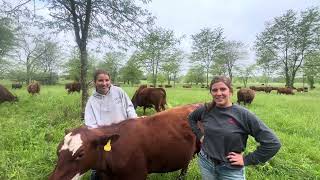 Greg, Lila and Elizabeth discuss spring calving season methods with a beautiful savannah setting.
