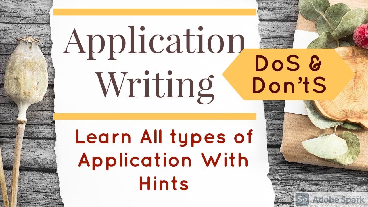 application writing meaning