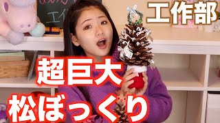 【工作部】超巨大松ぼっくり！でXmasツリー作ってみたー！