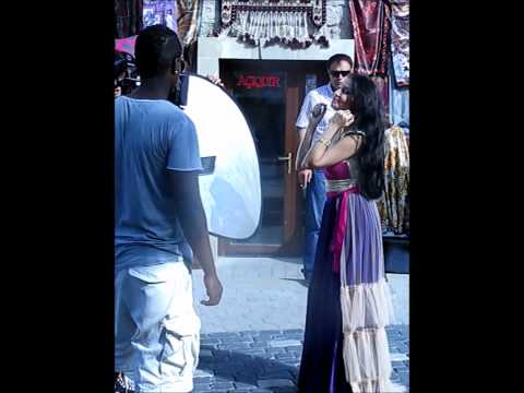 Elena von Mandinga shoots a Video with new Song at Baku old town.wmv