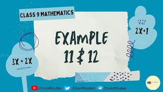 Famous Example 11 & 12 | Unit - 2 Polynomials | Class - 9 | Mathematics Profile