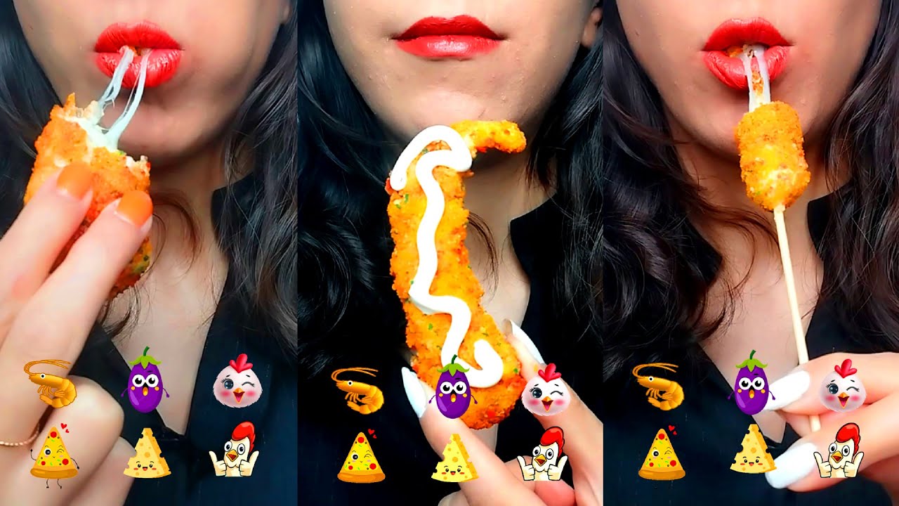 Savory Crunchy ASMR Mukbang: Irresistible Chicken Cheese Pizza 🍕🍤🍗🧀