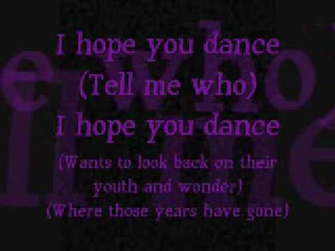 I Hope You Dance Lyrics - YouTube