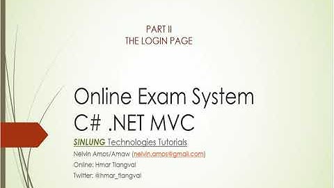 How to create Online Exam System using C# MVC Step by Step Part 2