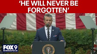 Charlie Kirk killed: Sec. Hegseth gives tribute at 9/11 ceremony