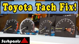 Tach Fix! Make your Toyota tach work with a standalone ECU or repair/calibrate your Tachometer.