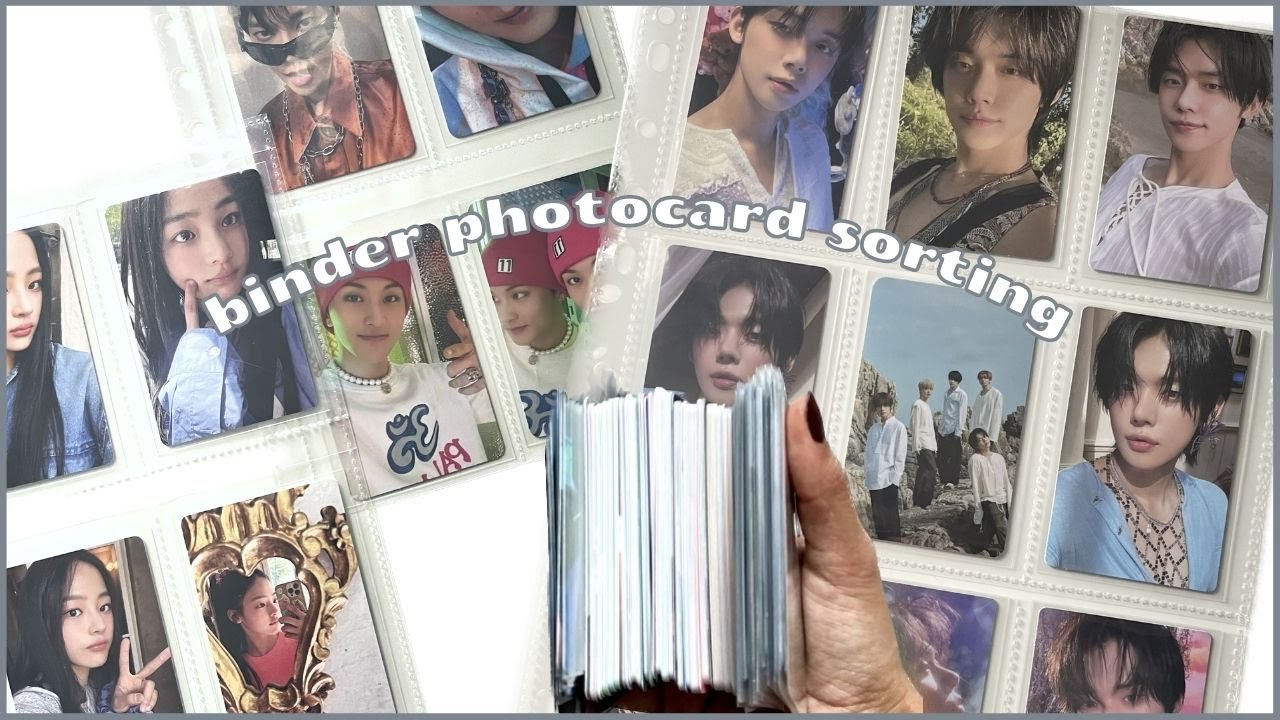 organizing + sorting new photocards in my binders #17 | BTS, completing TXT Temptation, and more