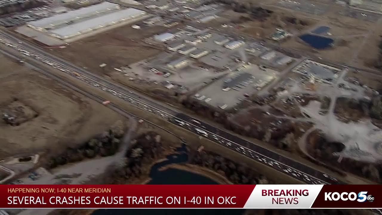 TRAFFIC ALERT: Crashes cause slowdown on I-40 in OKC - YouTube