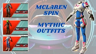 mclaren spin | mythic outfits | mythic fashion | mclaren mythic pubg mobile